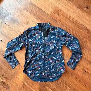 Brand New Rag & Bone Button Down Flowered Patterned Shirt (Size M) w/ Tags